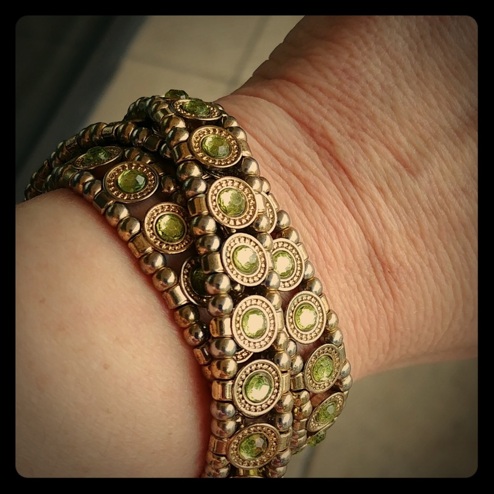 Peridot Gemstone Wrap Bracelet/Necklace